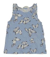 Světlemodrý top s motýly H&M