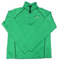 Zelené funkční sportovní triko se stojáčkem 