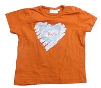 Oranžové tričko se srdcem Impidimpi