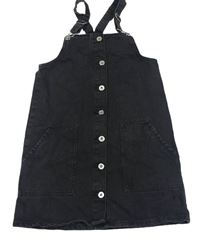 Černé riflové laclové propínací šaty Denim Co.