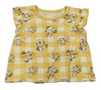 Žluto-bílé kostkované tričko s Minnie George