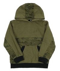 Khaki vzorovaná mikina s kapucí zn. V by Very