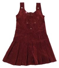 Vínové laclové manšestráky s kapsou 