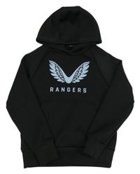 Černá mikina s křídly a kapucí