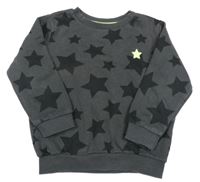 Tmavošedá mikina s hvězdami F&F