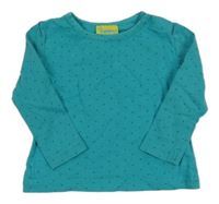 Tyrkysové puntíkaté triko impidimpi