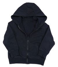 Tmavomodrá propínací mikina s kapucí F&F