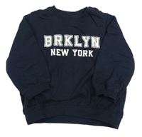 Tmavomodrá mikina s nápisem H&M