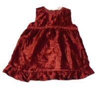 Červené sametové šaty H&M