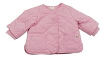 Růžová šusťáková prošívaná zateplená bunda Next