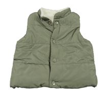 Khaki šusťáková zateplená vesta George