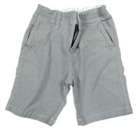 Světlemodré pruhované plátěné chino kraťasy H&M