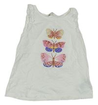 Bílý top s motýly H&M