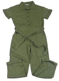 Khaki kalhotový overal s páskem M&Co.