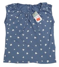 Modré květované tričko Primark