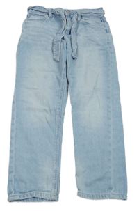 Světlemodré relaxed fit rifle s páskem Primark