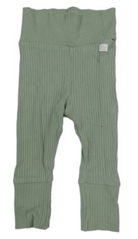 Zelené žebrované tepláky H&M