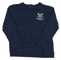 Tmavomodrá mikina s nápisem Manguun