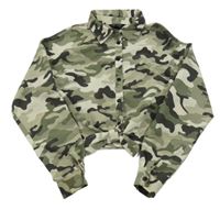 Khaki-béžová army crop halenka New Look