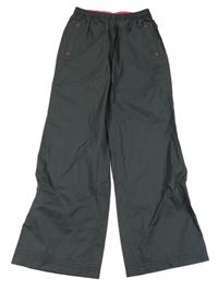 Antracitové šusťákové nepromokavé kalhoty Pocopiano