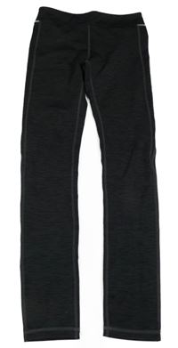 Tmavošedo-černé melírované sportovní legíny Regatta