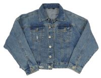 Modrá riflová crop bunda s prošoupáním George