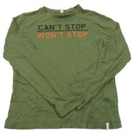 Khaki triko s nápisem Esprit