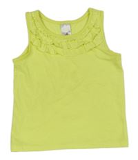 Neonově žlutý top s volánky C&A