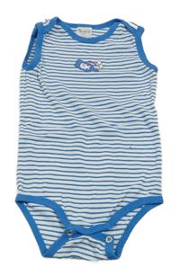 Bílo-modré pruhované body s rybou Impidimpi