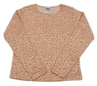 Růžovo-starorůžové thermo triko s leopardím vzorem 