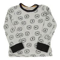 Bílo-šedé triko s lvíčky Mothercare