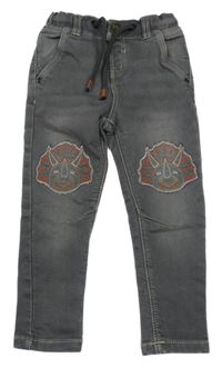 Šedé skinny rifle s diny Tu