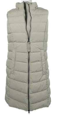 Dámská béžová šusťáková zateplená dlouhá vesta Sure 