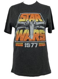 Pánské tmavošedé tričko s logem Star Wars 