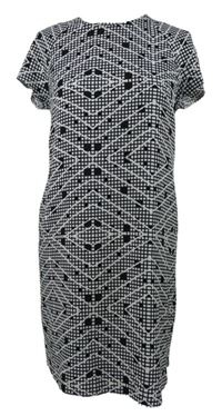 Dámské černo-bílé vzorované šaty Pep&Co