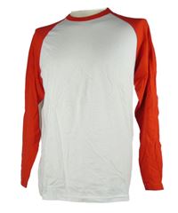 Pánské bílo-červené triko Fruit of the Loom