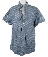 Pánská tmavomodrá vzorovaná košile F&F