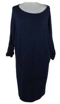 Dámská tmavomodrá svetrová tunika 