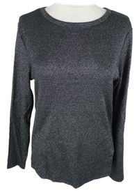 Dámské černé třpytivé triko M&S