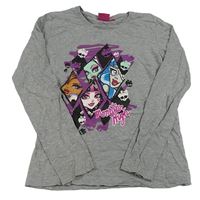 Šedé triko s Monster High