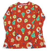 Červené triko s vánočním motivem Primark