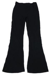 Černé žebrované flare legíny George