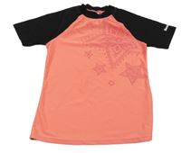 Růžovo-černé UV tričko s hvězdami Yigga