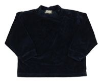 Tmavomodrá sametová mikina 