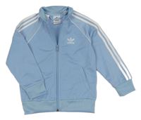 Modrá propínací sportovní mikina s logem Adidas