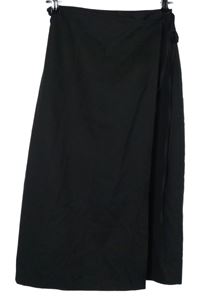 Dámská černá zavinovací midi sukně Trendyol