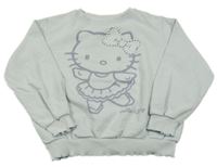 Světlemodrá mikina s Hellou Kitty s korálkovou mašlí H&M