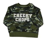 Khaki army mikina s nápisem Nutmeg