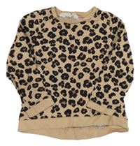 Béžovo-černá vzorovaná mikina H&M