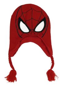 Červená čepice s třásněmi - Spiderman Marvel